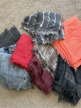 Lot Of 8 Fashion Scarves